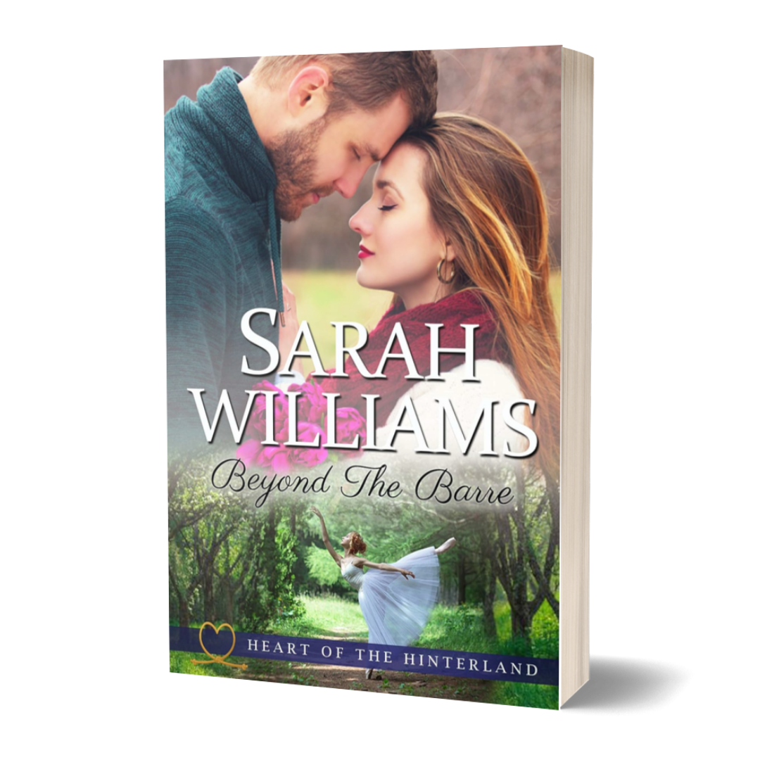 Book cover of 'Beyond The Barre' by Sarah Williams with a romantic scene on the cover.