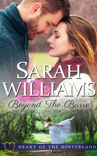 Book cover of 'Beyond The Barre' by Sarah Williams with a couple embracing in a park.