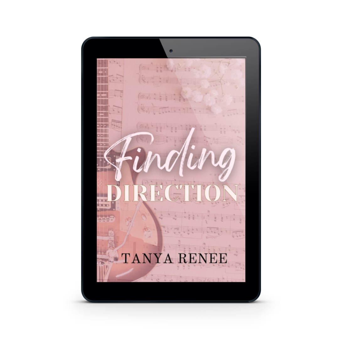 Digital book cover of 'Finding Direction' by Tanya Renee on a tablet screen.