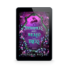 E-reader displaying the cover of 'Toothpicks and Wicked Tricks' by Victoria Rocus on a white background