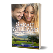 Book cover of 'Their Perfect Blend' by Sarah Williams with a scenic background